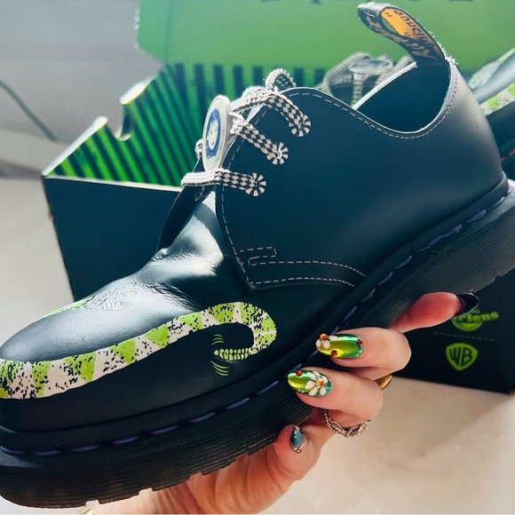 Dr Martens Beetlejuice 1461 Lydia Lace-Up Oxfords 6 W / 5 M Limited Edition Rare - Picture 4 of 15